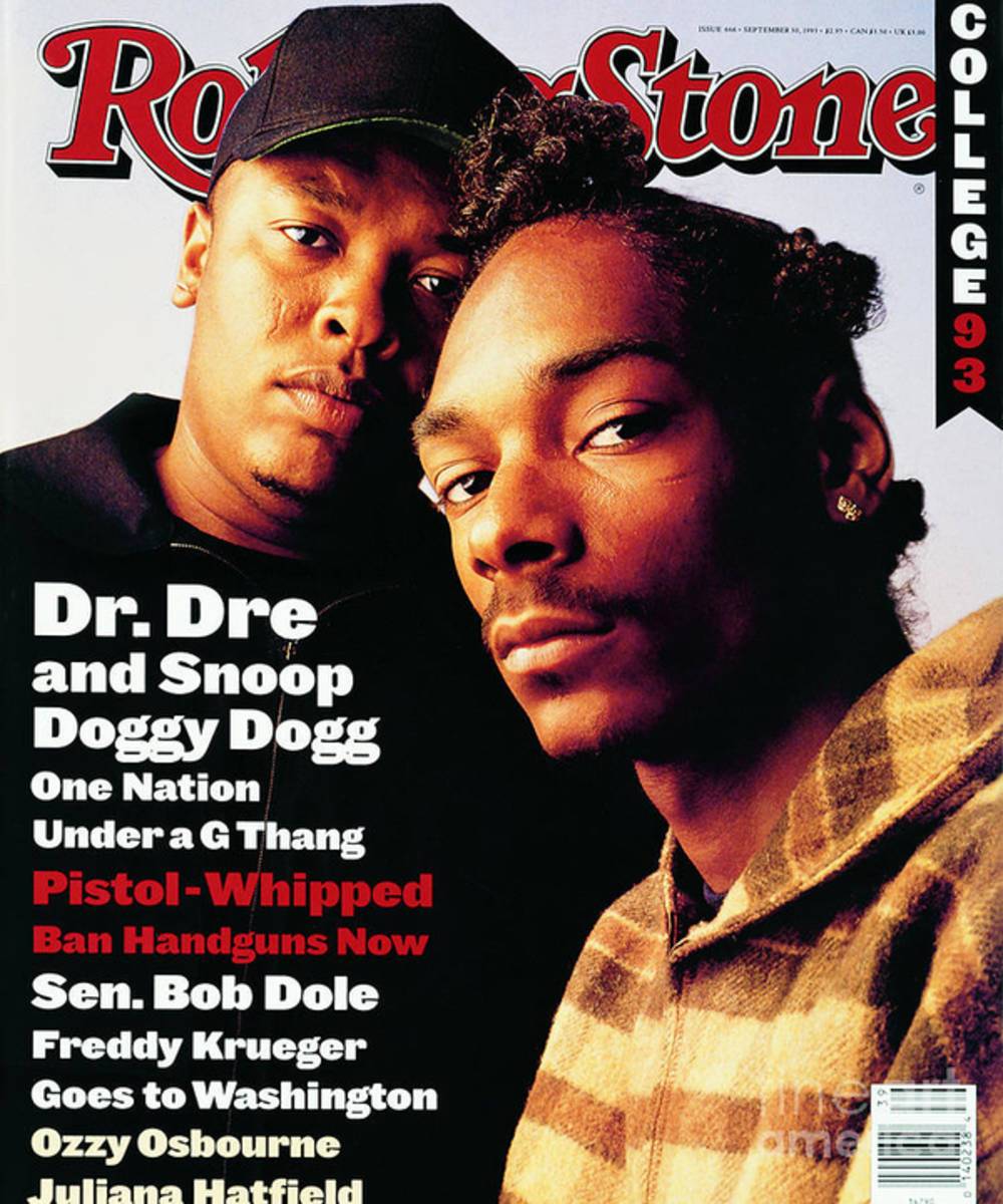 Rolling Stone Cover - Volume #666 - 9/30/1993 - Dr. Dre And Snoop Doggy Dog - Poster | Canvas Wall Art Print