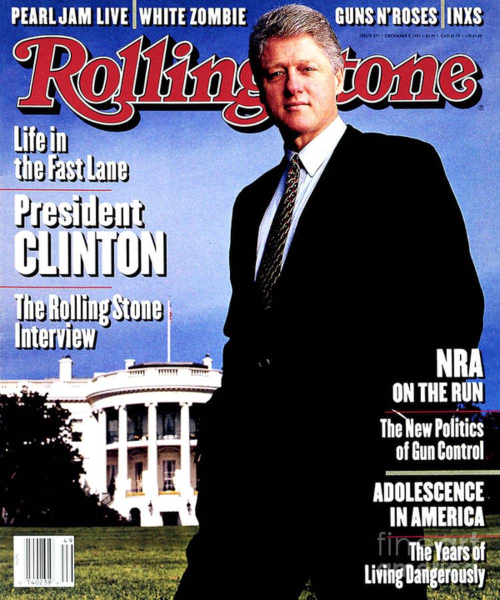 Rolling Stone Cover - Volume #671 - 12/9/1993 - Bill Clinton - Poster | Canvas Wall Art Print