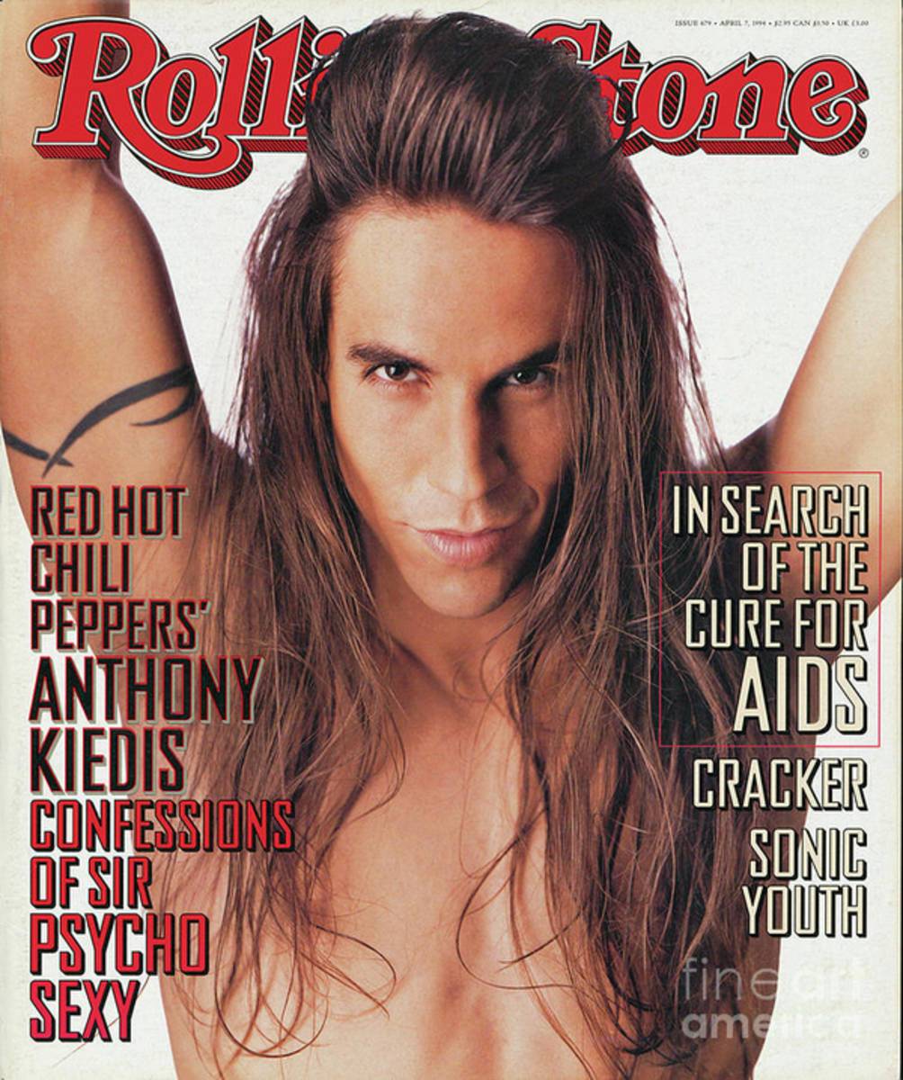 Rolling Stone Cover - Volume #679 - 4/7/1994 - Anthony Kiedis - Poster | Canvas Wall Art Print