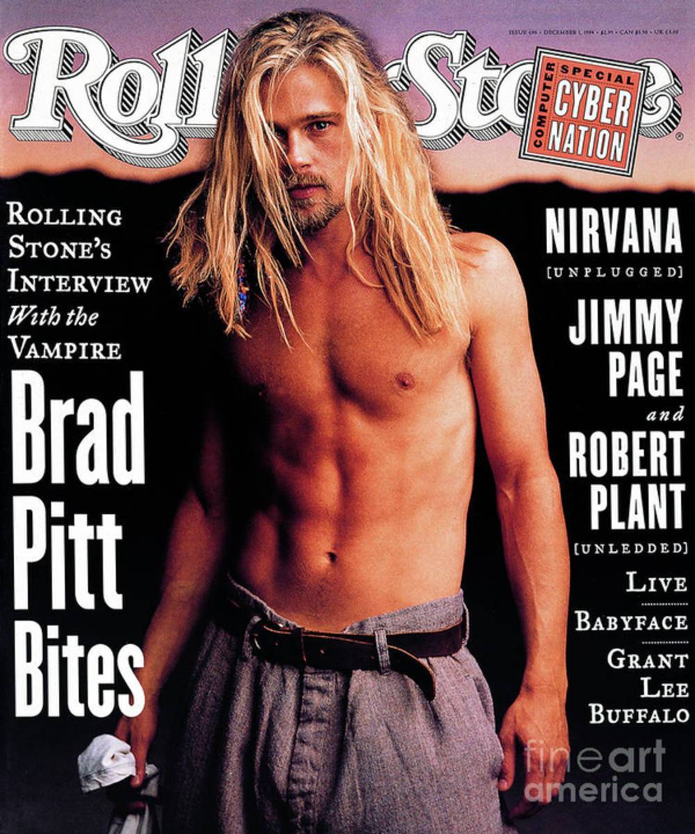 Rolling Stone Cover - Volume #696 - 12/1/1994 - Brad Pitt - Poster | Canvas Wall Art Print
