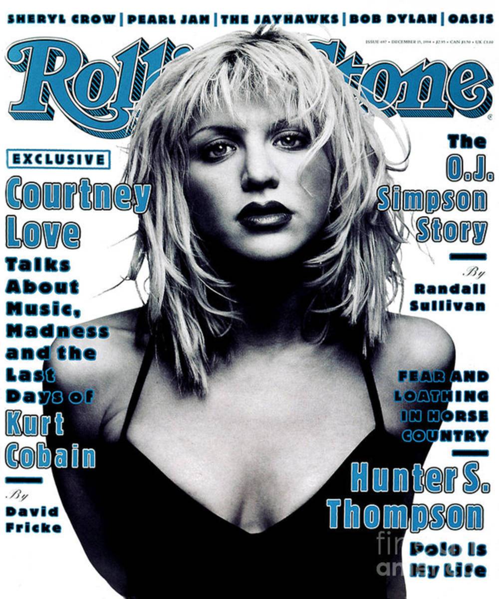Rolling Stone Cover - Volume #697 - 12/15/1994 - Courtney Love - Poster | Canvas Wall Art Print