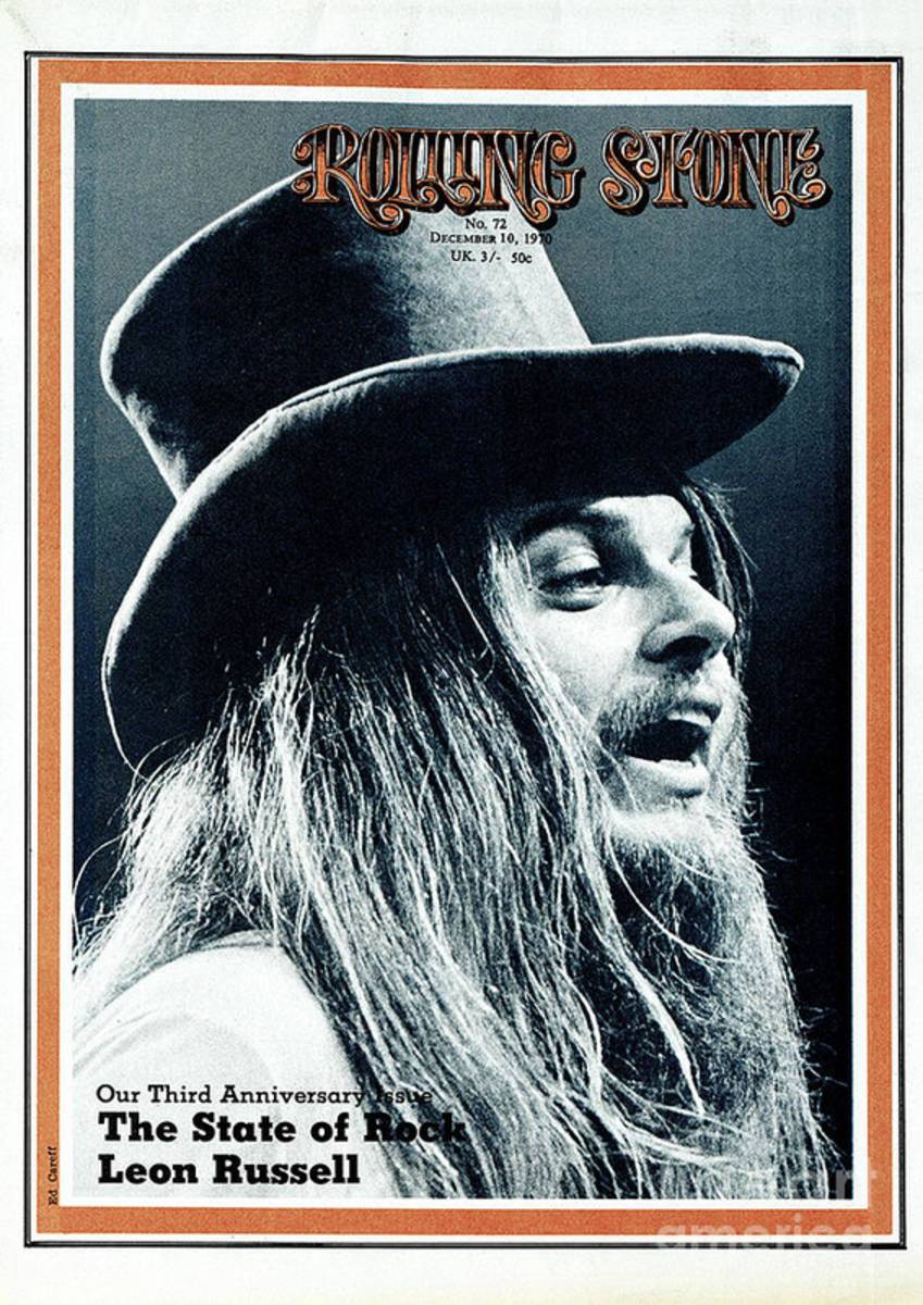 Rolling Stone Cover - Volume #72 - 12/10/1970 - Leon Russell - Poster | Canvas Wall Art Print