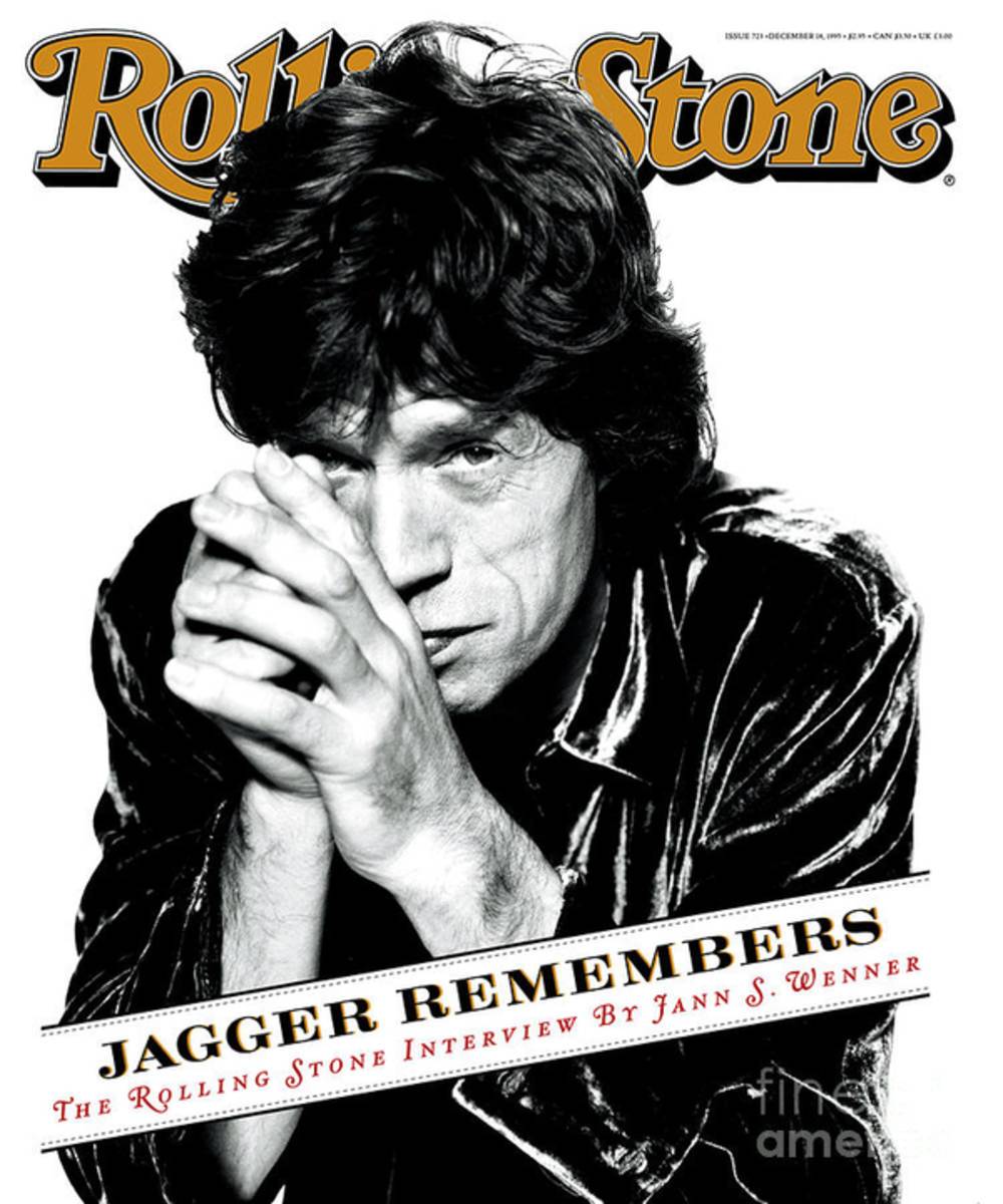Rolling Stone Cover - Volume #723 - 12/14/1995 - Mick Jagger - Poster | Canvas Wall Art Print