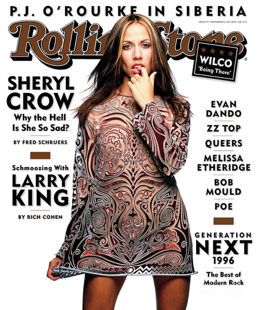 Rolling Stone Cover - Volume #747 - 11/14/1996 - Sheryl Crow - Poster | Canvas Wall Art Print