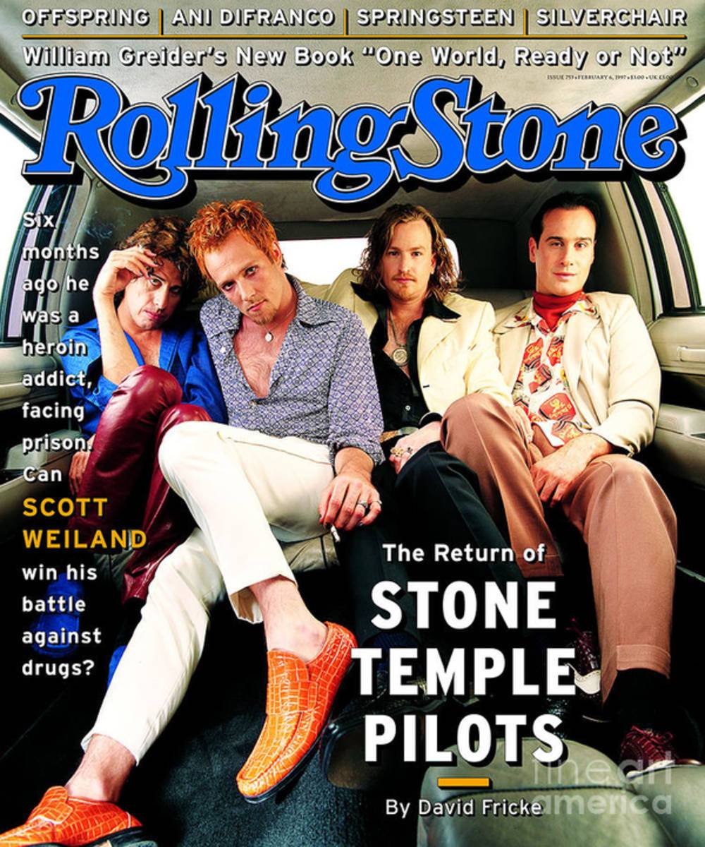 Rolling Stone Cover - Volume #753 - 2/23/1997 - Stone Temple Pilots - Poster | Canvas Wall Art Print