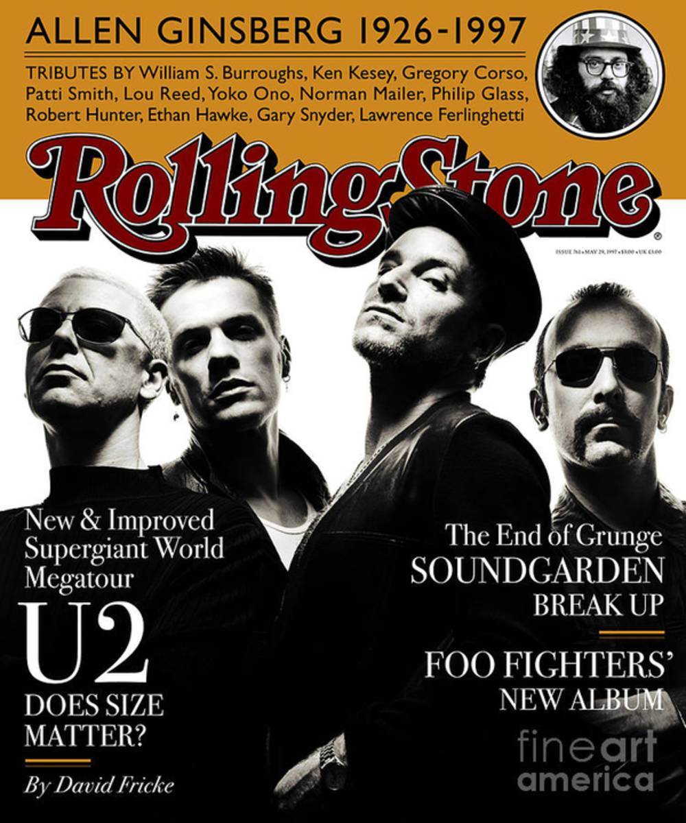 Rolling Stone Cover - Volume #761 - 5/29/1997 - U2 - Poster | Canvas Wall Art Print