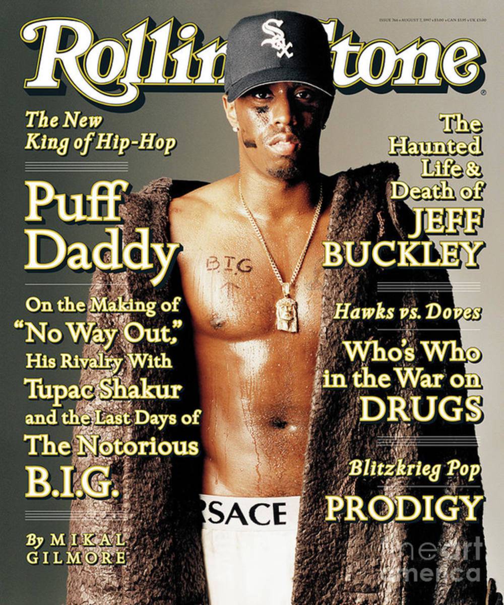 Rolling Stone Cover - Volume #766 - 8/7/1997 - Puff Daddy - Poster | Canvas Wall Art Print