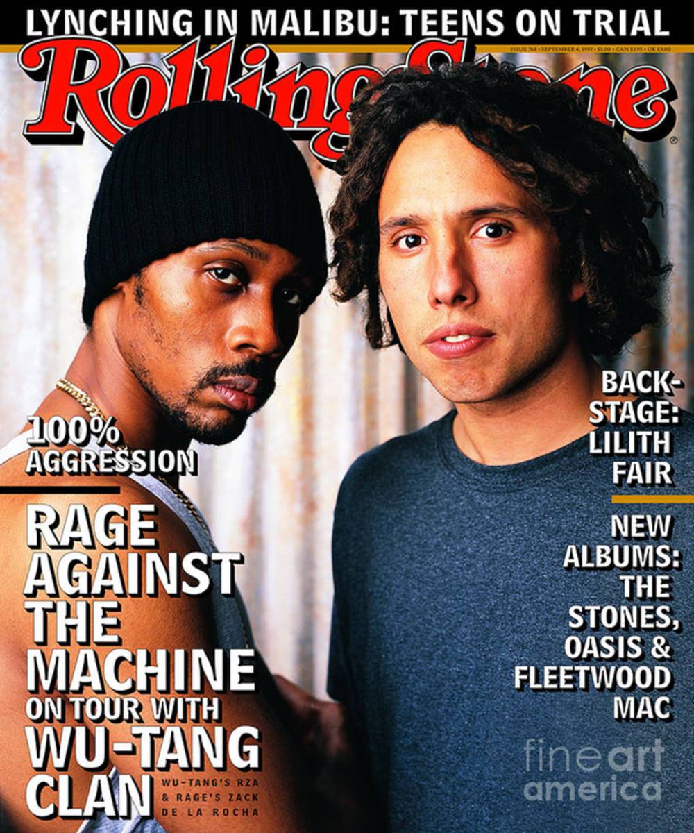 Rolling Stone Cover - Volume #768 - 9/4/1997 - Wu-Tang Clan And Rage Against The Machine - Poster | Canvas Wall Art Print