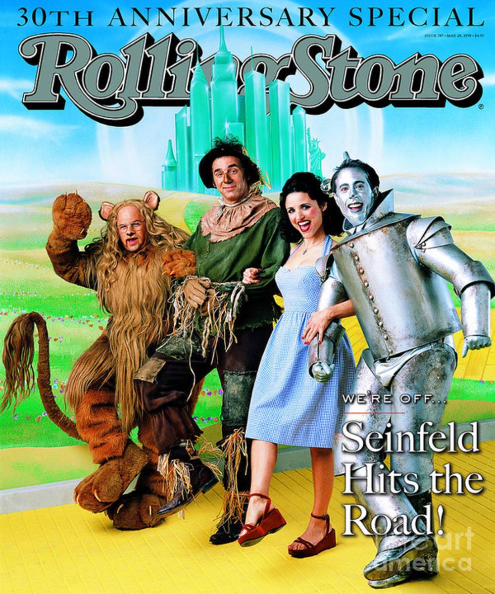 Rolling Stone Cover - Volume #787 - 5/28/1998 - Cast Of Seinfeld - Poster | Canvas Wall Art Print