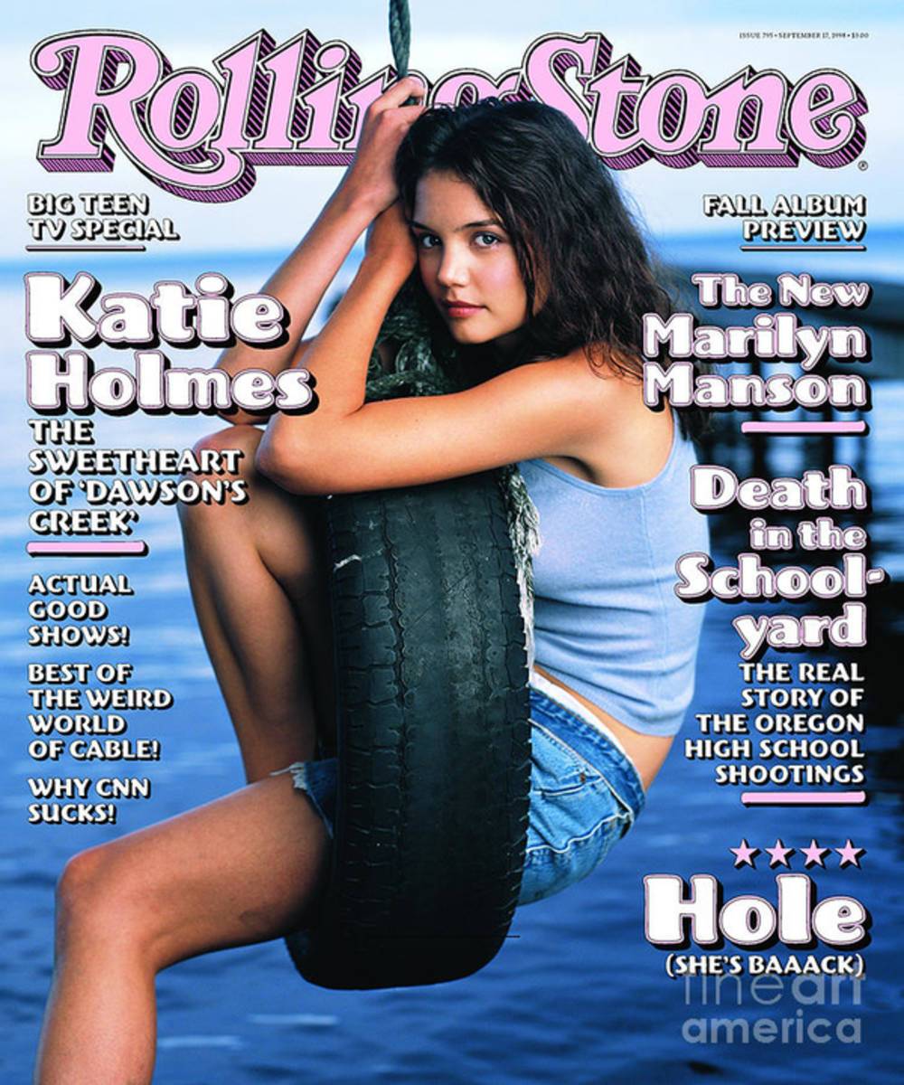 Rolling Stone Cover - Volume #795 - 9/17/1998 - Katie Holmes - Poster | Canvas Wall Art Print