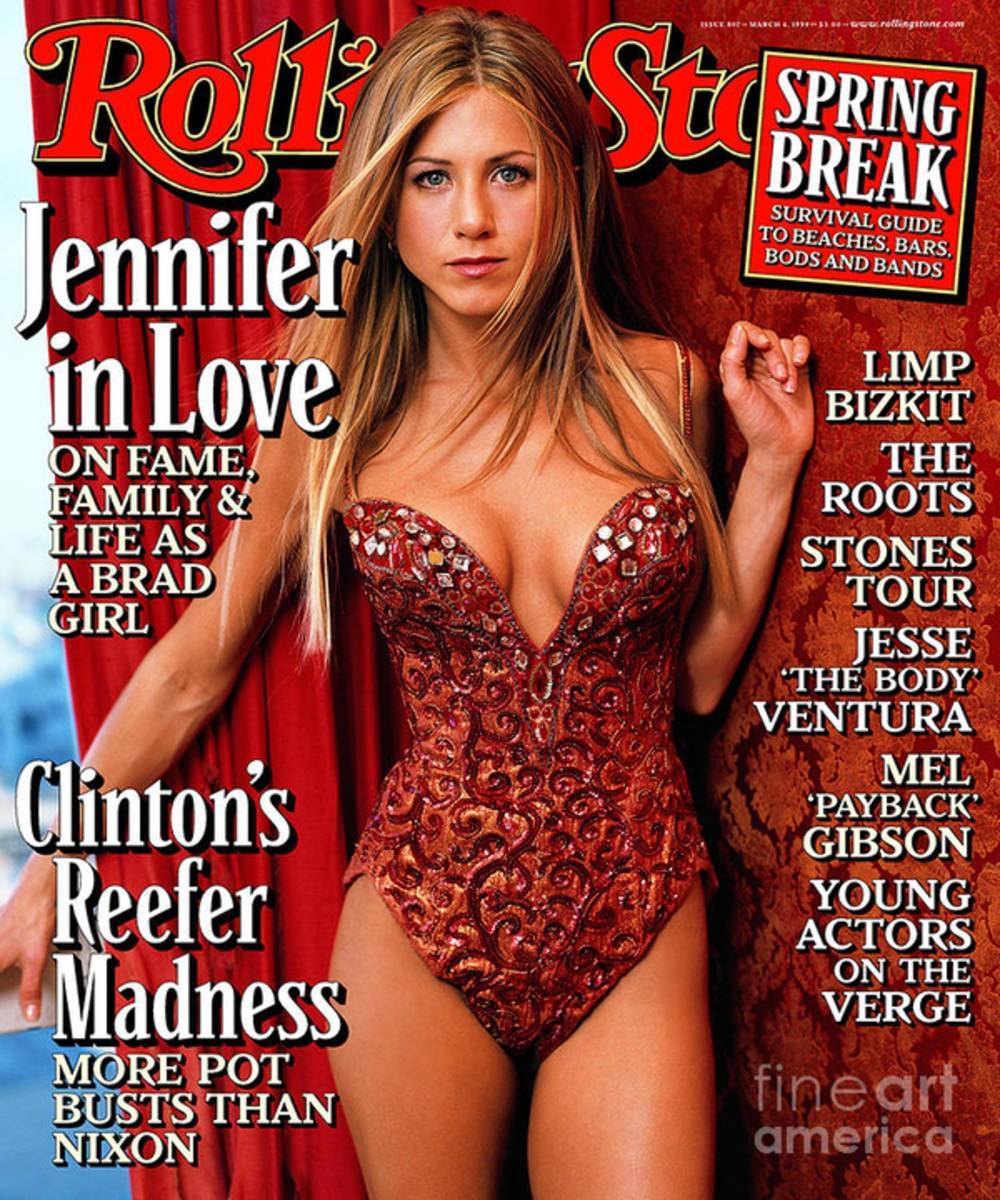 Rolling Stone Cover - Volume #807 - 3/4/1999 - Jennifer Aniston - Poster | Canvas Wall Art Print