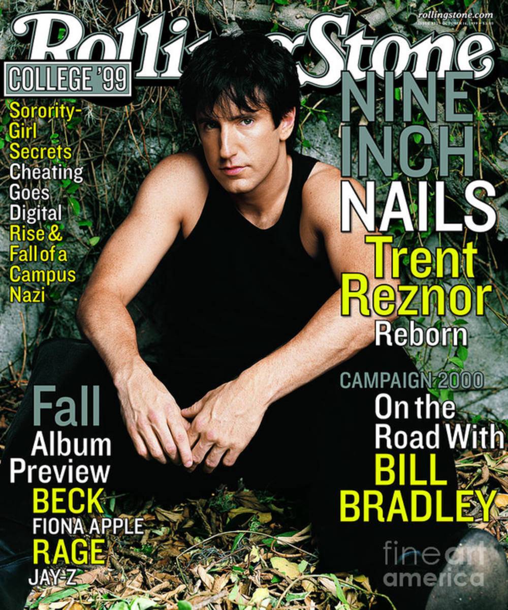 Rolling Stone Cover - Volume #823 - 10/14/1999 - Trent Reznor - Poster | Canvas Wall Art Print