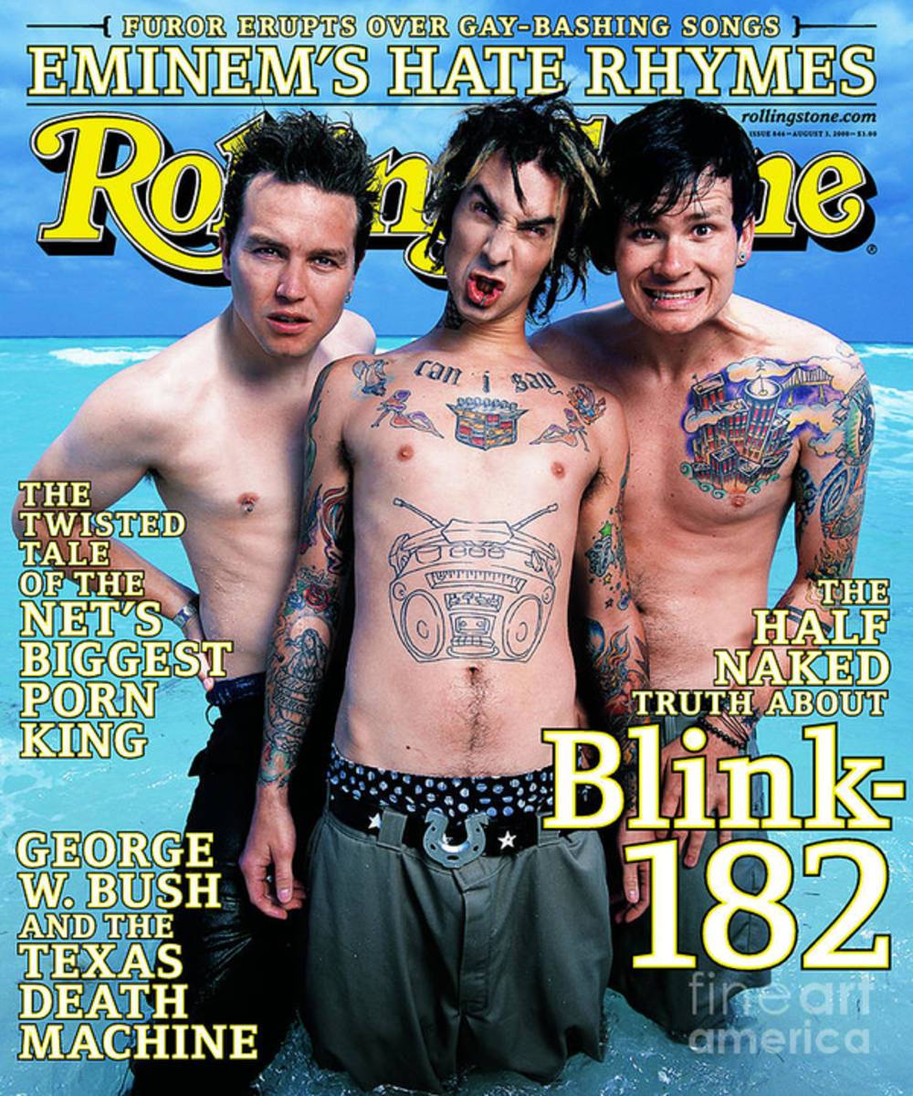 Rolling Stone Cover - Volume #846 - 8/3/2000 - Blink 182 - Poster | Canvas Wall Art Print