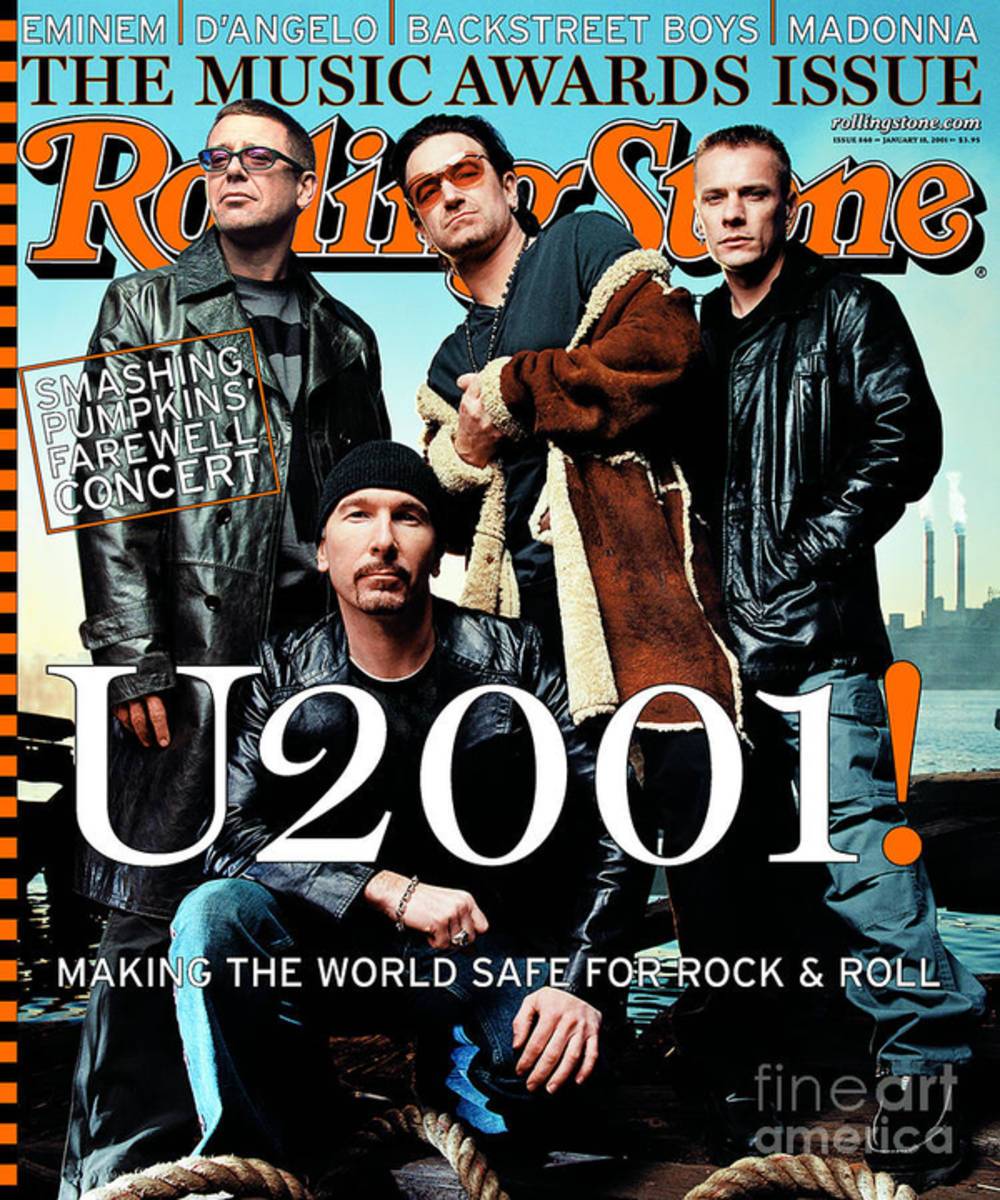 Rolling Stone Cover - Volume #860 - 1/18/2001 - U2 - Poster | Canvas Wall Art Print
