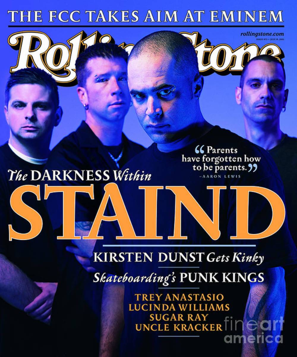 Rolling Stone Cover - Volume #873 - 7/19/2001 - Staind - Poster | Canvas Wall Art Print