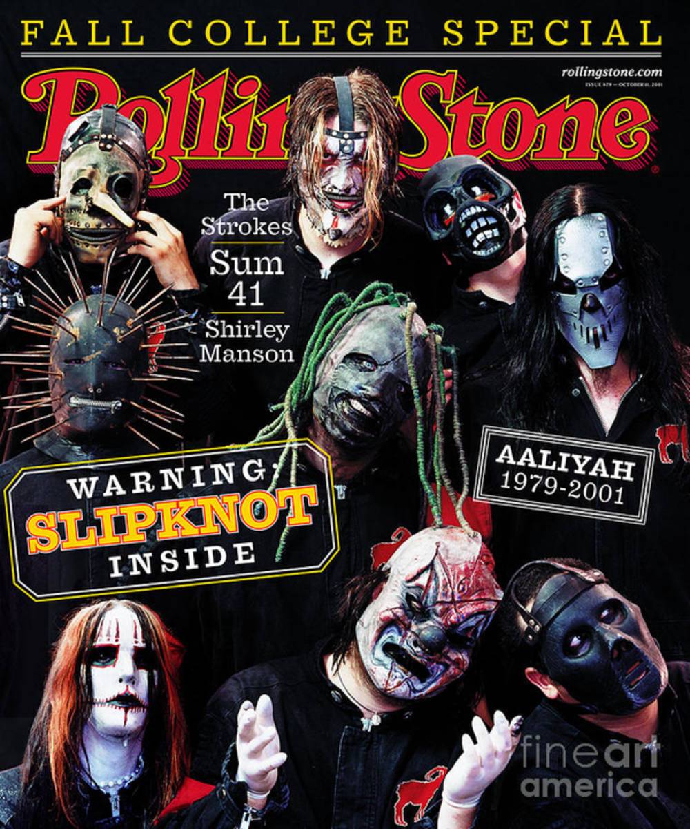 Rolling Stone Cover - Volume #879 - 10/11/2001 - Slipknot - Poster | Canvas Wall Art Print