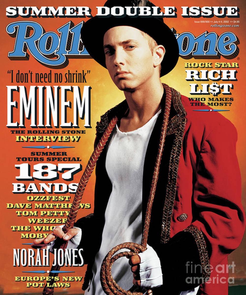 Rolling Stone Cover - Volume #899 - 7/4/2002 - Eminem - Poster | Canvas Wall Art Print