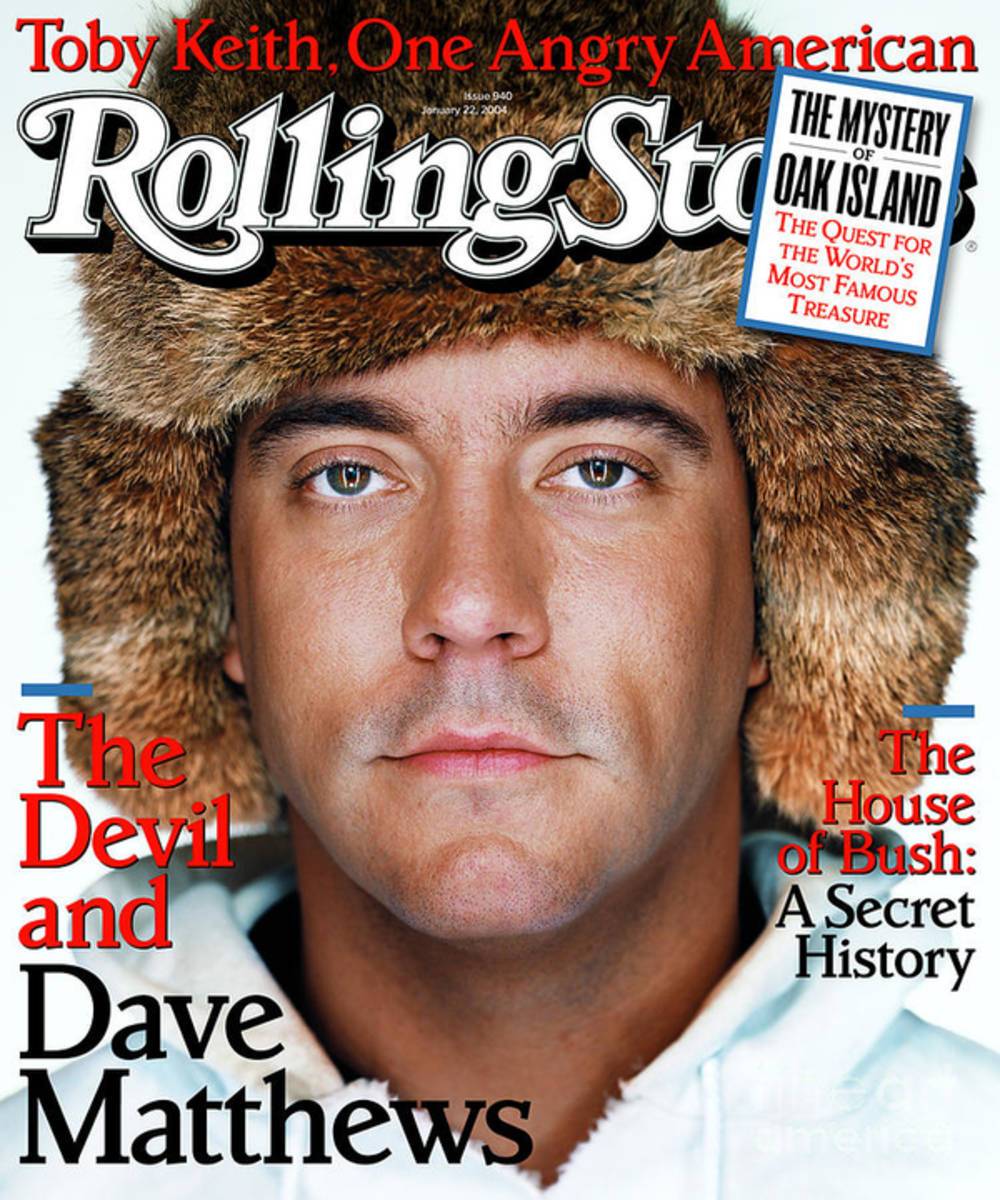 Rolling Stone Cover - Volume #940 - 1/22/2004 - Dave Matthews - Poster | Canvas Wall Art Print