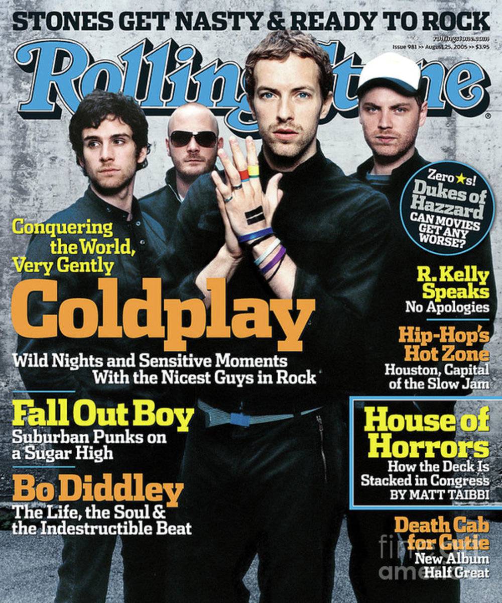 Rolling Stone Cover - Volume #981 - 8/25/2005 - Coldplay - Poster | Canvas Wall Art Print
