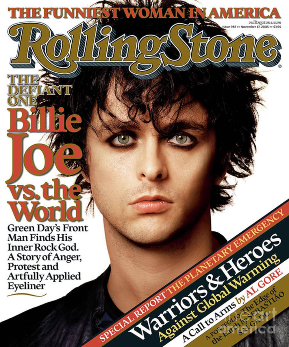 Rolling Stone Cover - Volume #987 - 11/17/2005 - Billie Joe Armstrong - Poster | Canvas Wall Art Print