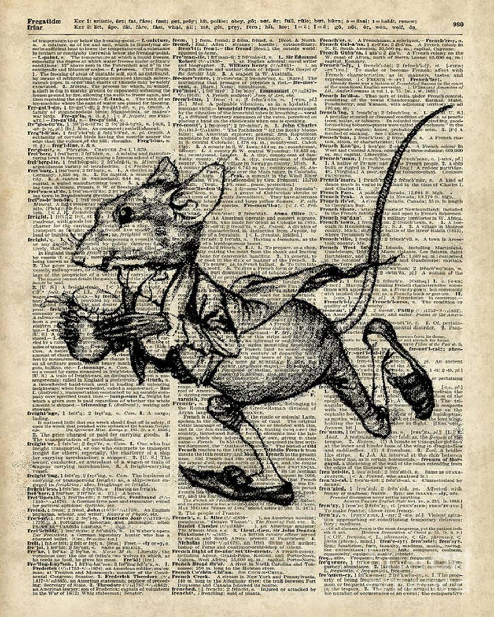 Running Mouse - Poster | Canvas Wall Art Print