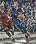 Russell Westbrook Oklahoma City Thunder Abstract Art 4 - Poster | Canvas Wall Art Print