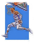 Russell Westbrook Oklahoma City Thunder Oil Art 2 - Poster | Canvas Wall Art Print