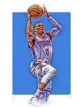 Russell Westbrook Oklahoma City Thunder Oil Art - Poster | Canvas Wall Art Print