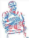 Russell Westbrook Oklahoma City Thunder Pixel Art 18 - Poster | Canvas Wall Art Print