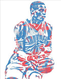 Russell Westbrook Oklahoma City Thunder Pixel Art 30 - Poster | Canvas Wall Art Print