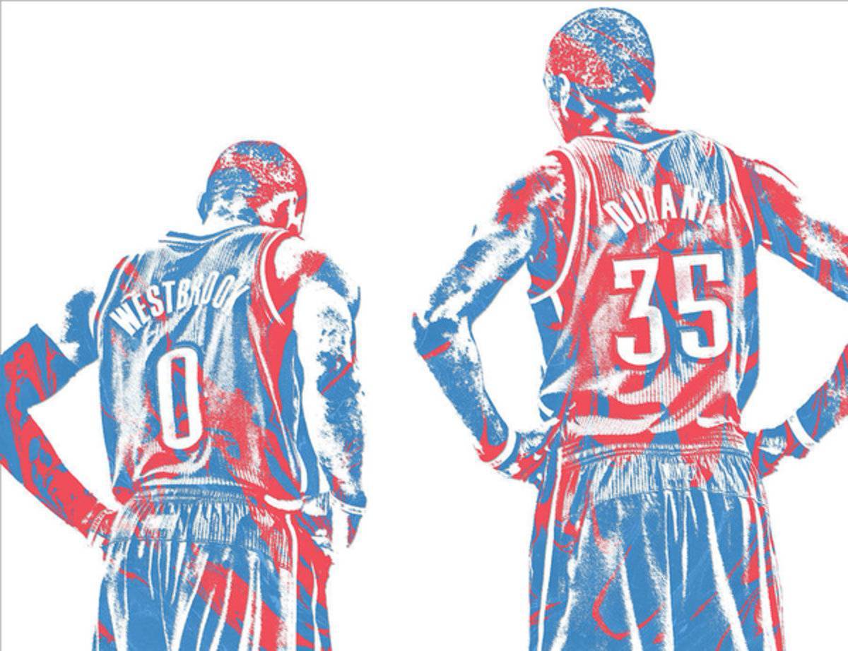 Russell Westbrook Oklahoma City Thunder Pixel Art 32 - Poster | Canvas Wall Art Print