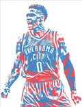 Russell Westbrook Oklahoma City Thunder Pixel Art 34 - Poster | Canvas Wall Art Print
