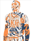 Russell Westbrook Oklahoma City Thunder Pixel Art 35 - Poster | Canvas Wall Art Print