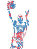 Russell Westbrook Oklahoma City Thunder Pixel Art 39 - Poster | Canvas Wall Art Print