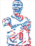 Russell Westbrook Oklahoma City Thunder Pixel Art 6 - Poster | Canvas Wall Art Print