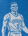 Russell Westbrook Scratched Metal Art 3 - Poster | Canvas Wall Art Print