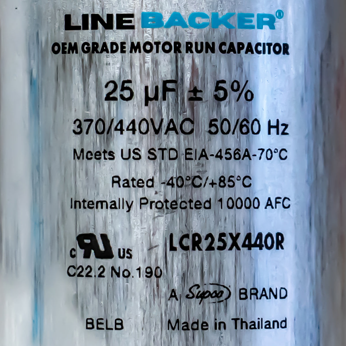 Supco Capacitor Round Run 25 uf mfd 370/440 Volts for HVAC Motors