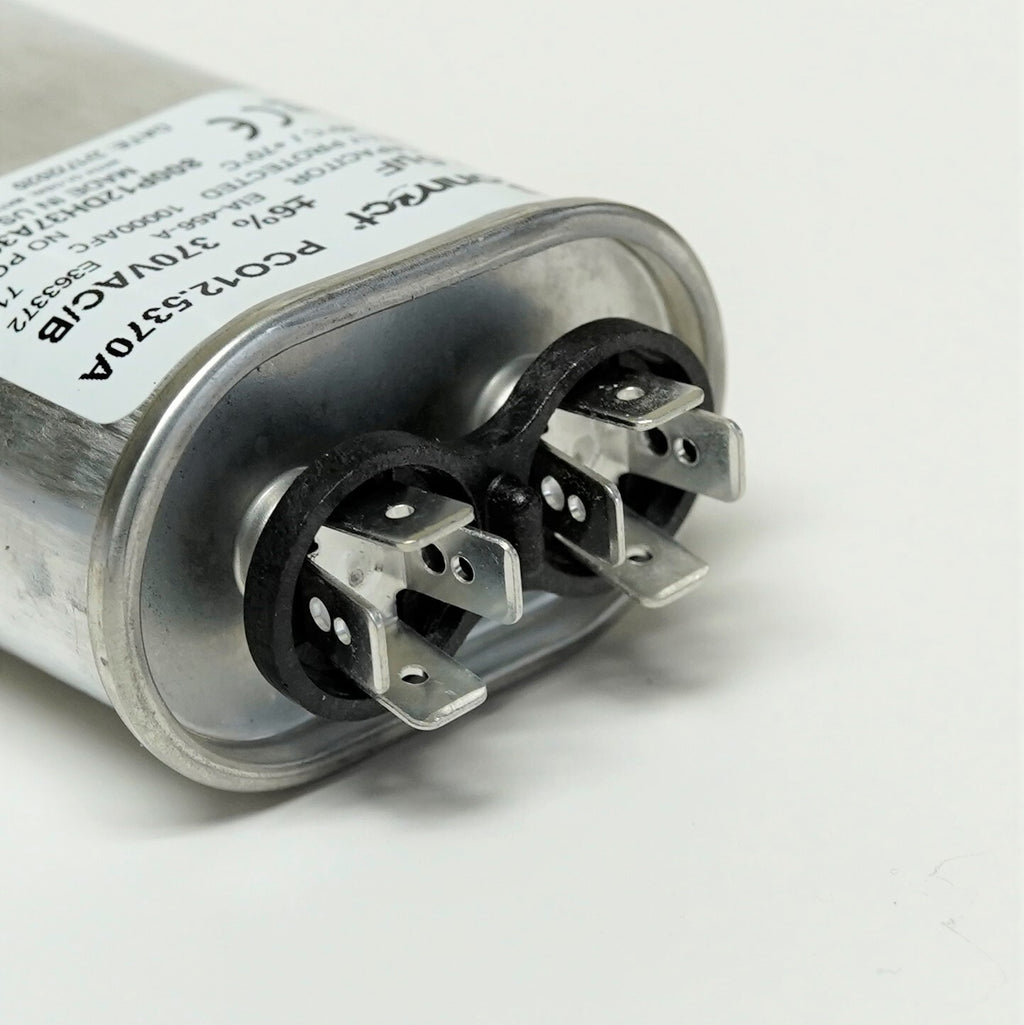 USA Run Capacitor 12.5 mfd (uf) 370 Volt Oval American Made PartsConnect