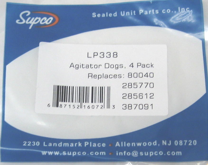 #80040-10PAK Agitator Dogs for Whirlpool Kenmore 80040 285770 LP338