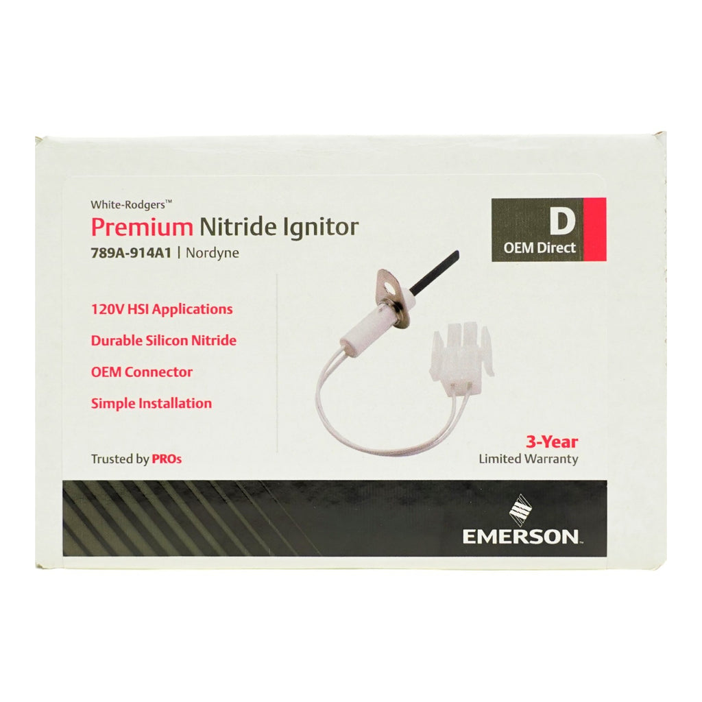 White-Rodgers 789A-914A1 Nitride Igniter Replacement for Nordyne 1017743S 921074