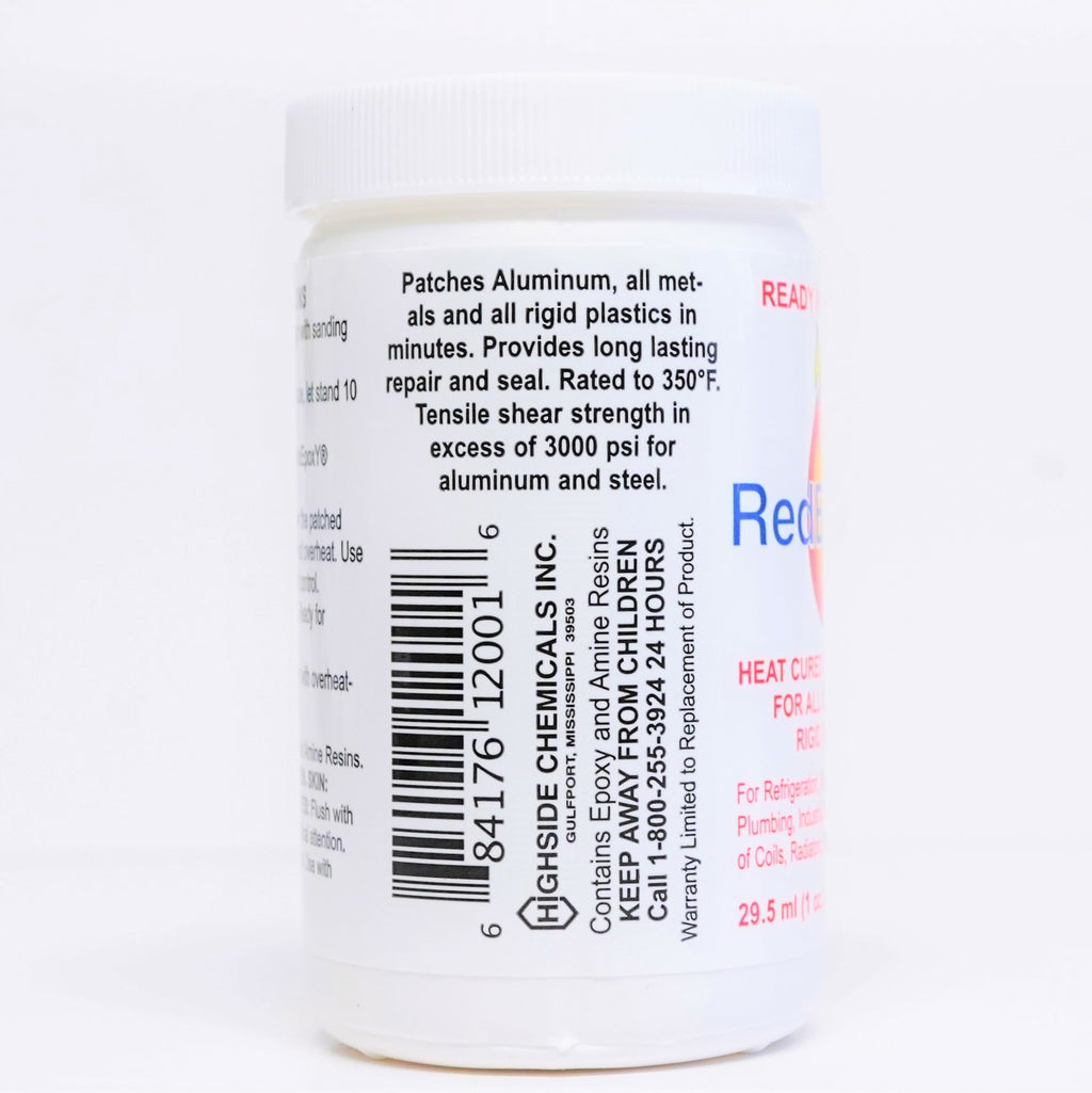 Supco HS12001 Red Epoxy Repair Kit for Metals & Rigid Plastics
