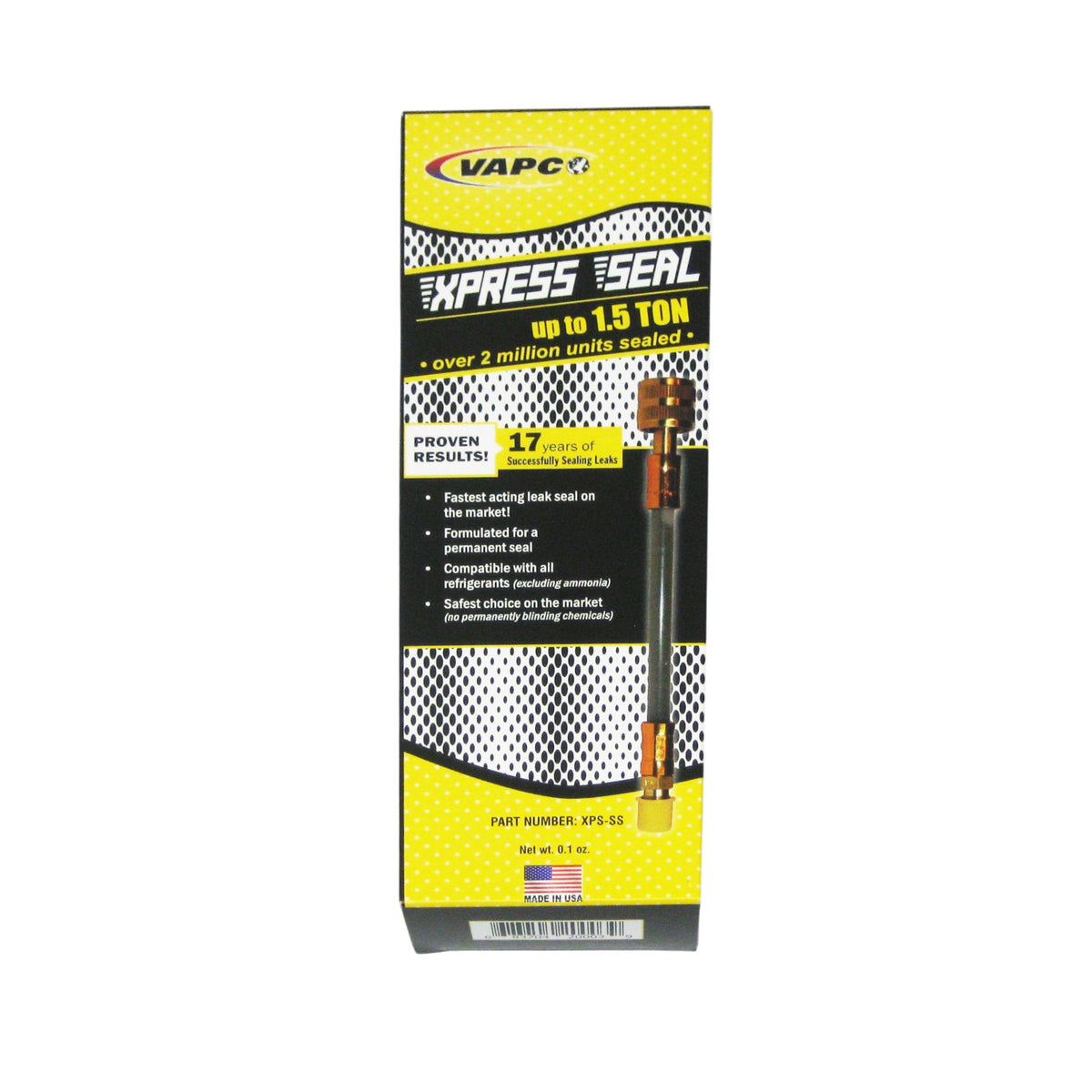 Vapco XPS-SS Xpress Inject Refrigerant A/C Seal and Protectant up to 1.5 Ton