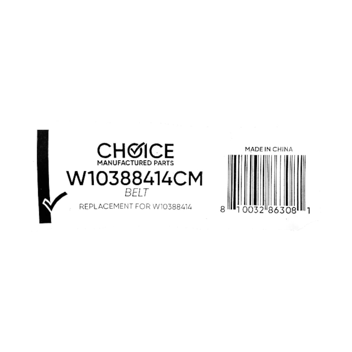 CMP W10388414 Washer Belt for Whirlpool Kenmore WPW10388414 8181670