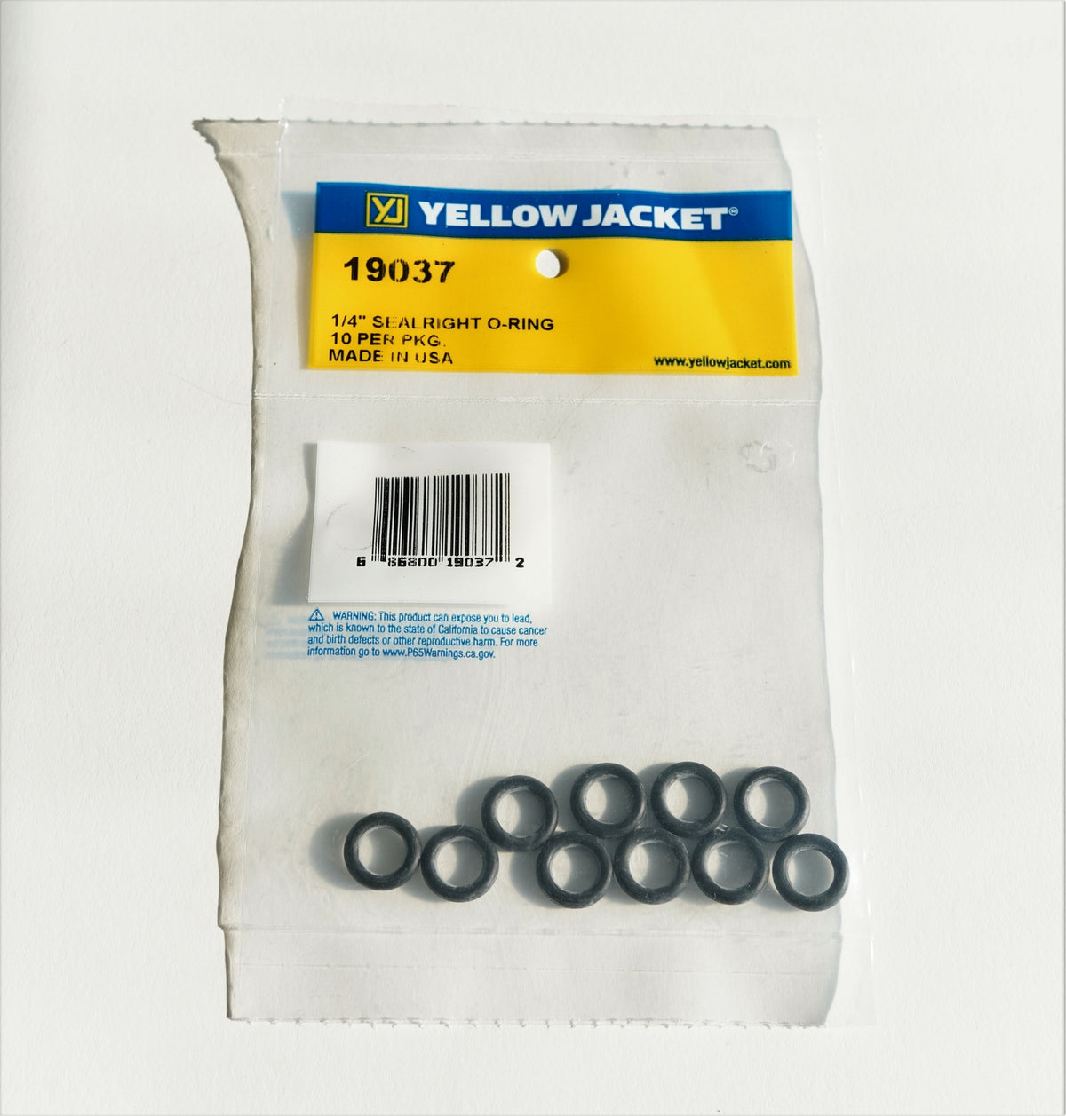 Yellow Jacket 19037 Package of 10 Sealright O-Rings for Charging Hoses