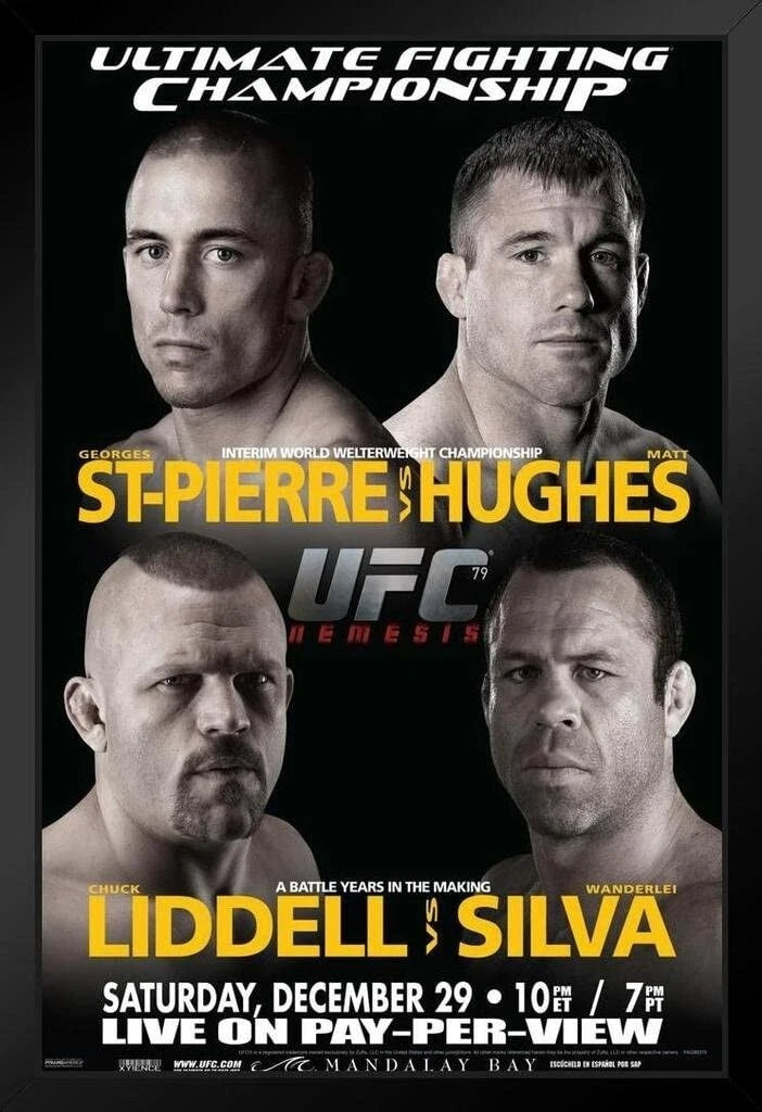 UFC 79 Chuck Liddell Matt Hughes vs GSP George St. Pierre 3 11x16 - Poster | Canvas Wall Art Print