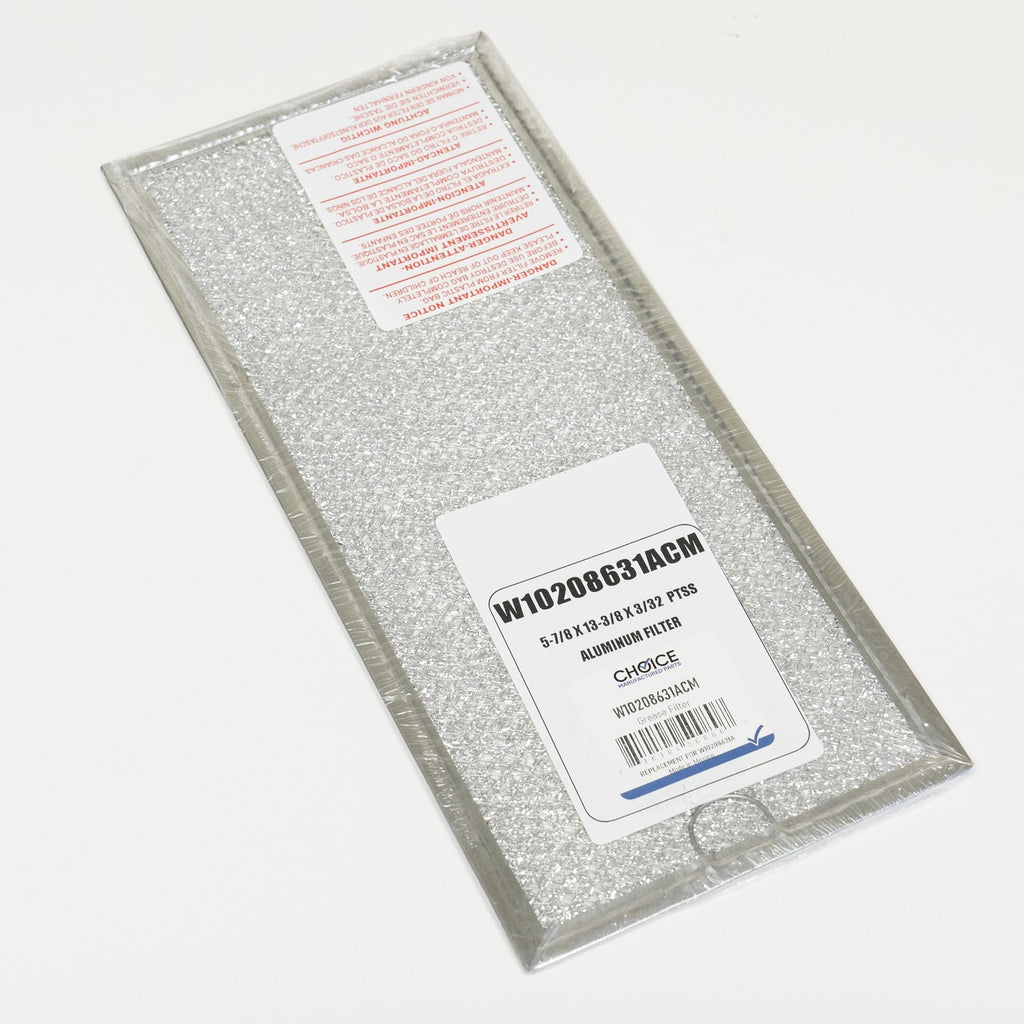Choice Parts W10208631A for Whirlpool Microwave Hood Aluminum Grease Filter