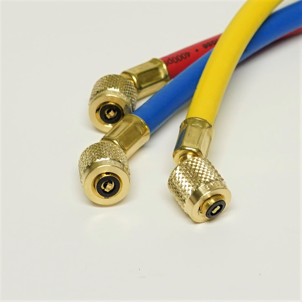 Yellow Jacket 21986 PLUS II 1/4" HVAC Charging Hose 72" RYB 3 Pack