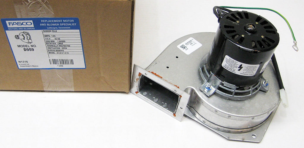 Fasco Draft Inducer Furnace Blower Motor D959 for Consolidated 401570 JA1P082