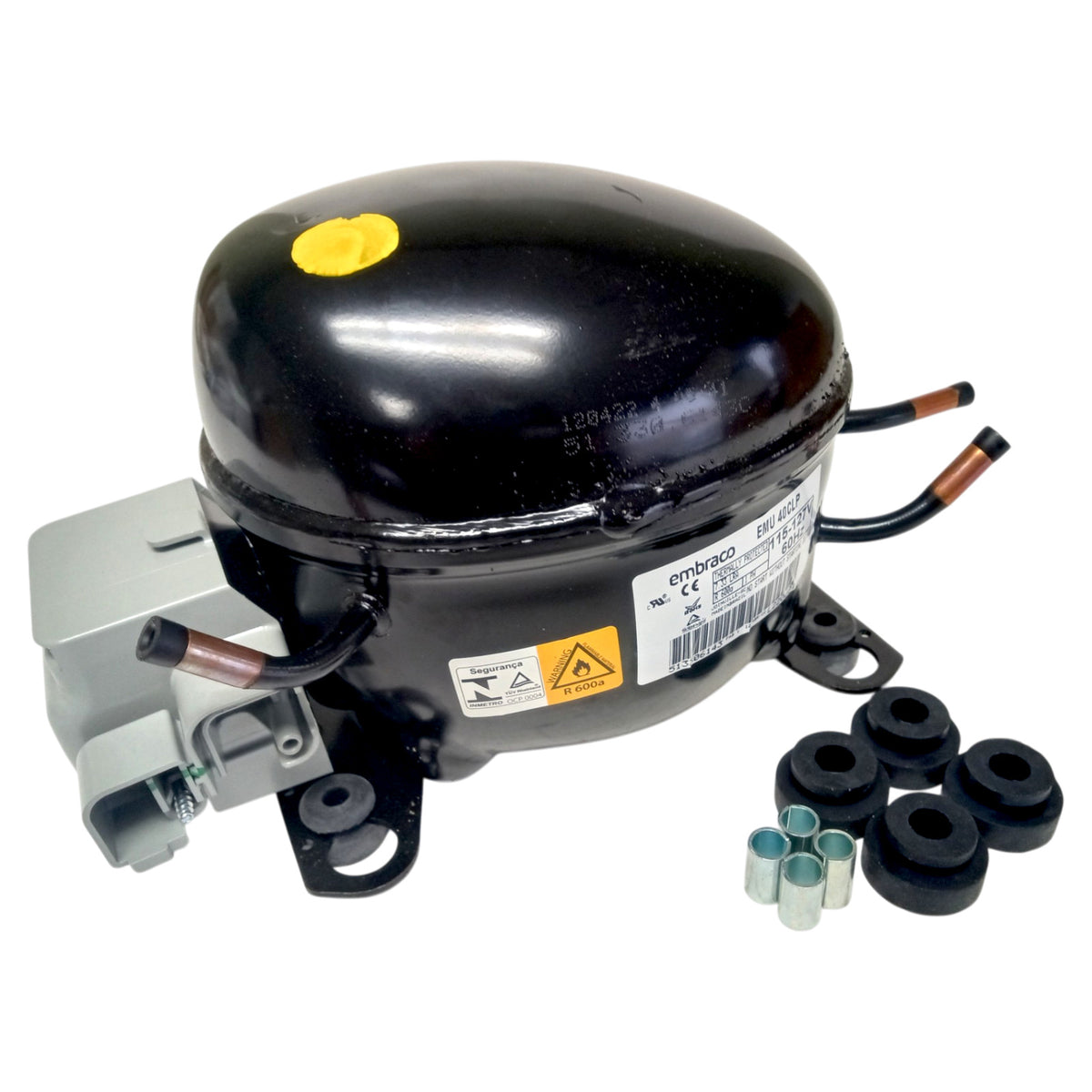 Embraco EMU40CLP Compressor 1/8HP 393 Btu/h R-600a 115V