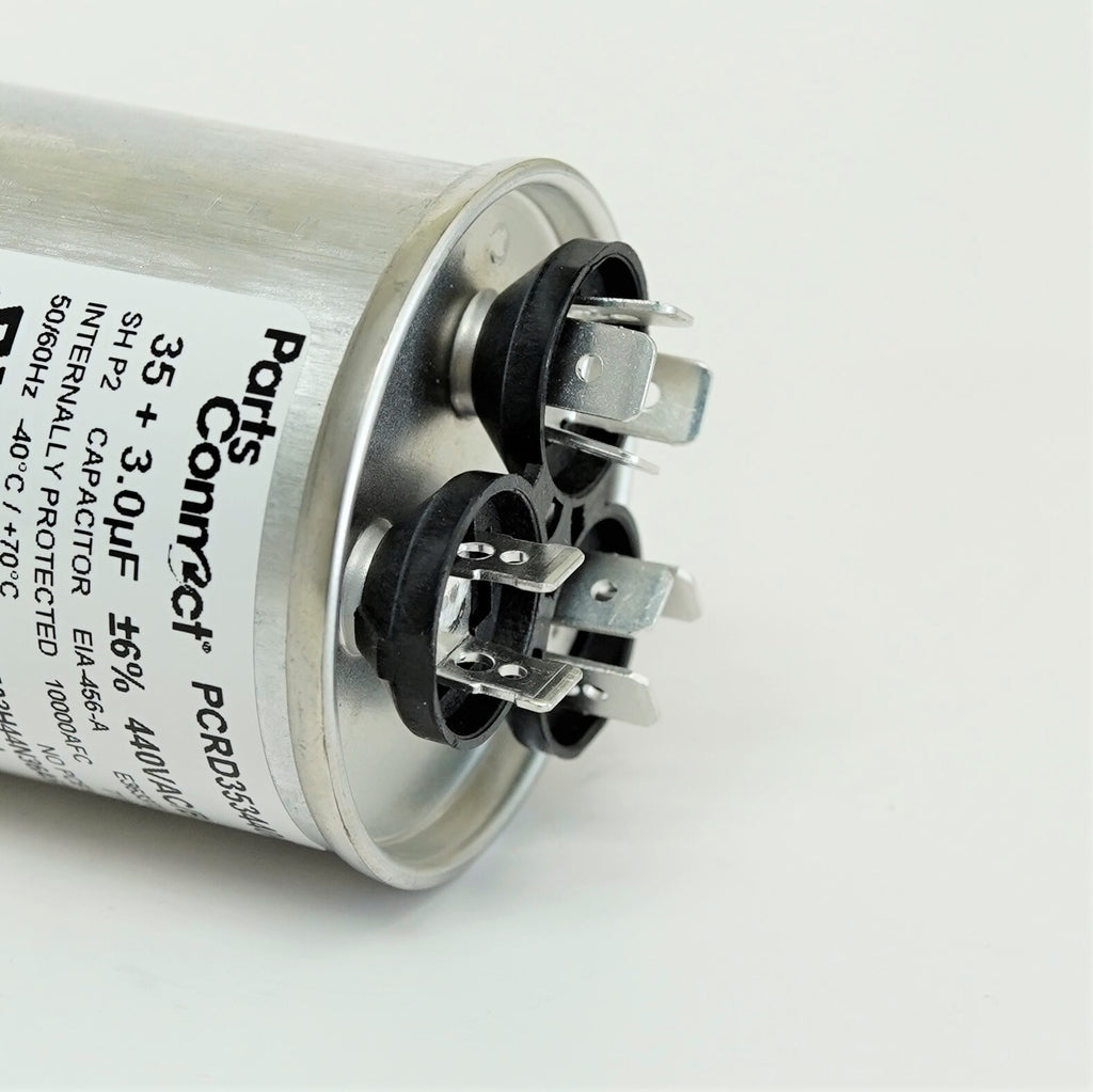 USA Run Capacitor 35 + 3 mfd (uf) 440 Volt Dual Round American Made